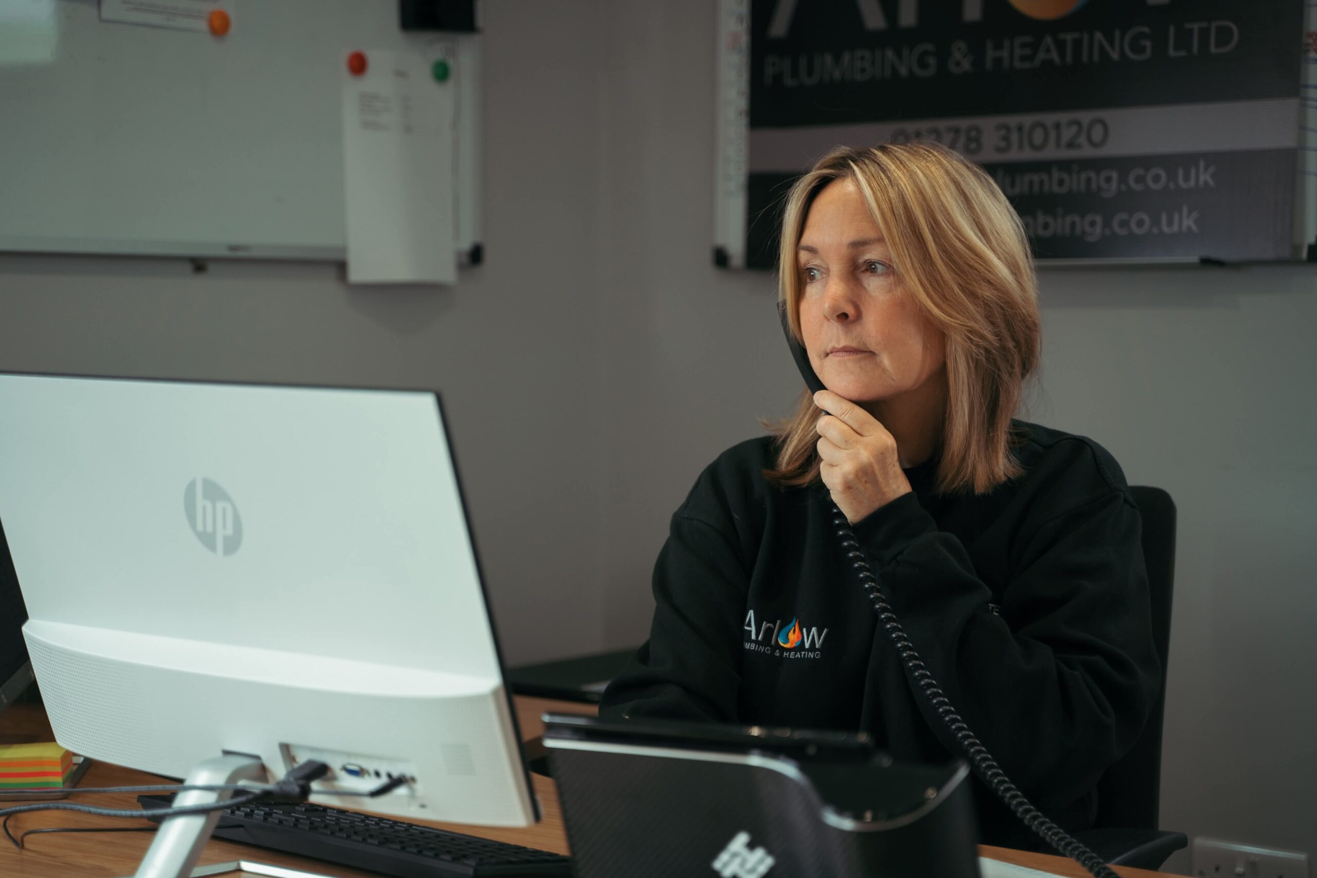 Office administraor Kerry helping customers across Somerset